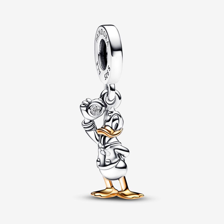 Charm Pendant Disney 100e anniversaire Donald avec diamant de synthèse image number 0