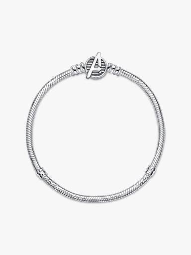 Bracelet Marvel Maille Serpent Fermoir Logo The Avengers Pandora Moments