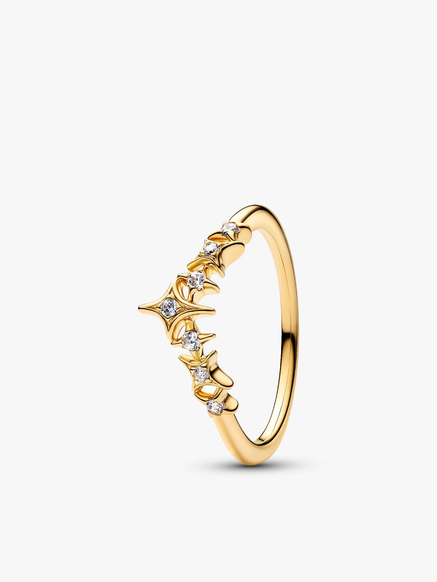 Bague Diadème Étoilé Dorée
