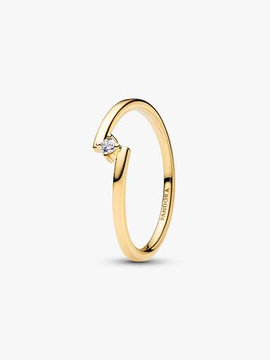 Bague Solitaire Fendue