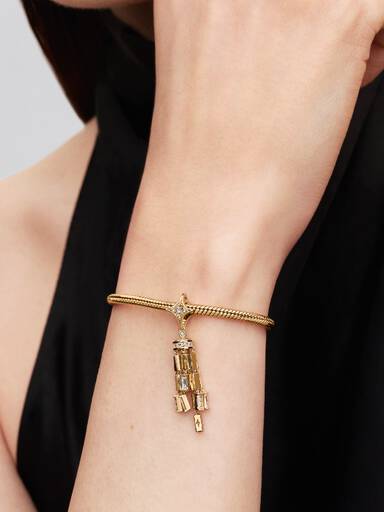 Charm Pendant Étoile Filante Doré