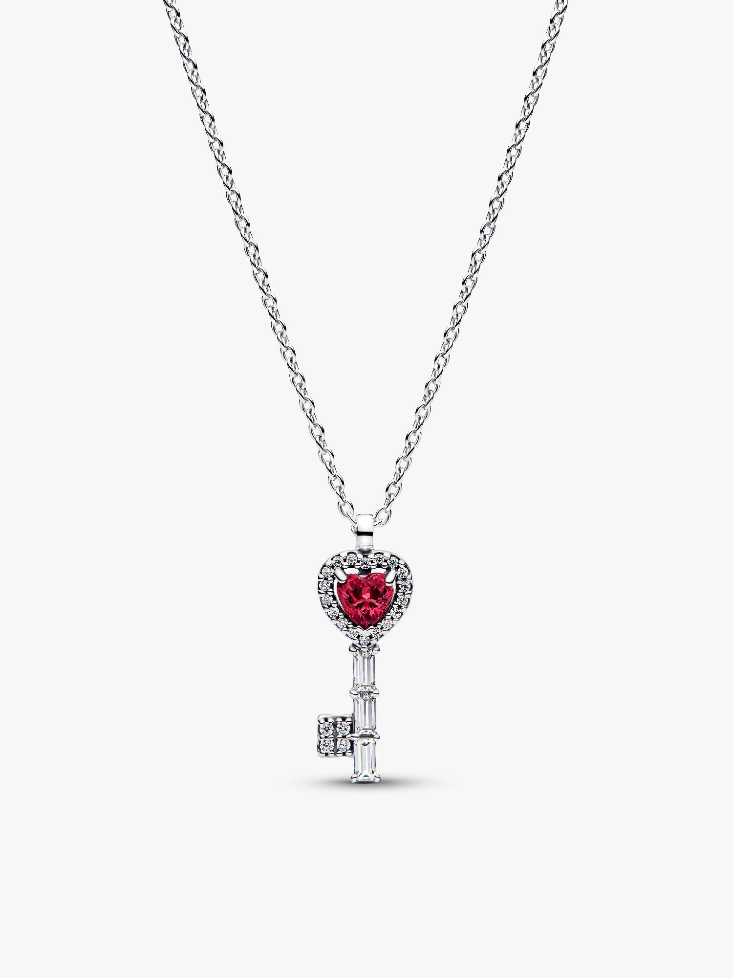 Collier Clé Cœur Surélevé