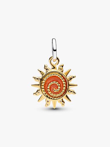 Charm Pendant Soleil et Tourbillons Bimatière