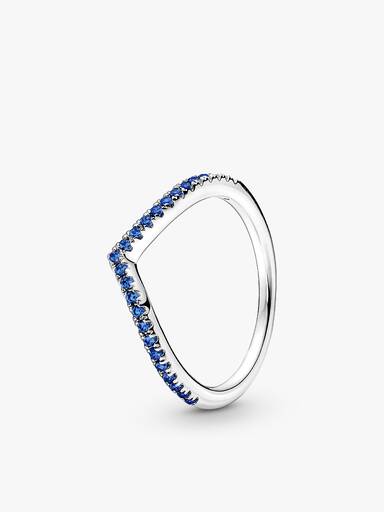 Ensemble de Bagues Wishbone Bleu Profond
