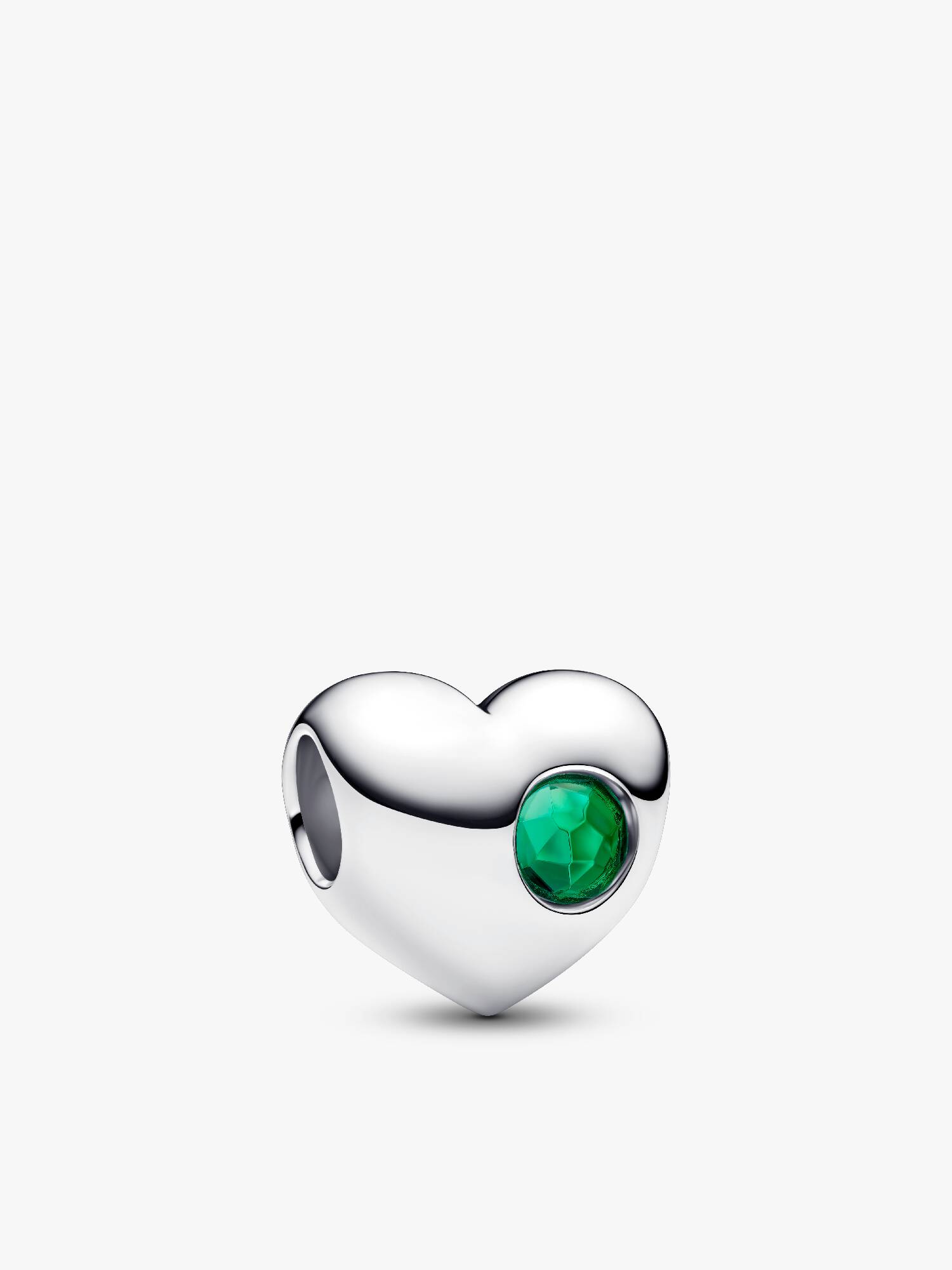Charm Cœur Pierre Verte Gravable
