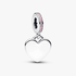 Charm Pendant Pierre Rose Cœur Gravable Charm Pendant Pierre Rose Cœur Gravable