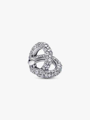 Charm Cœur Nœud de l'Infini Pavé