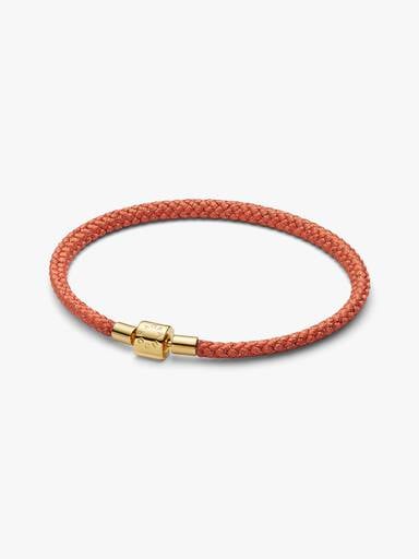 Bracelet Cordon Orange Scintillant