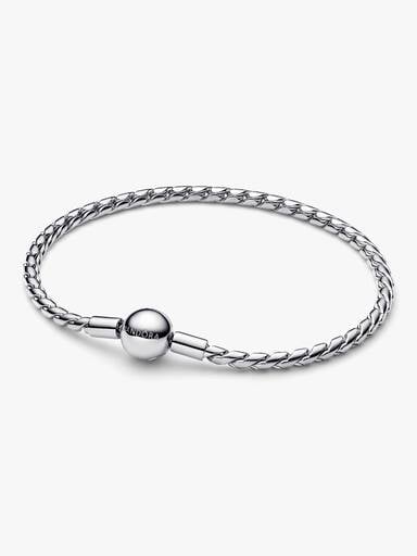 Bracelet Maille Ailée Fermoir Rond