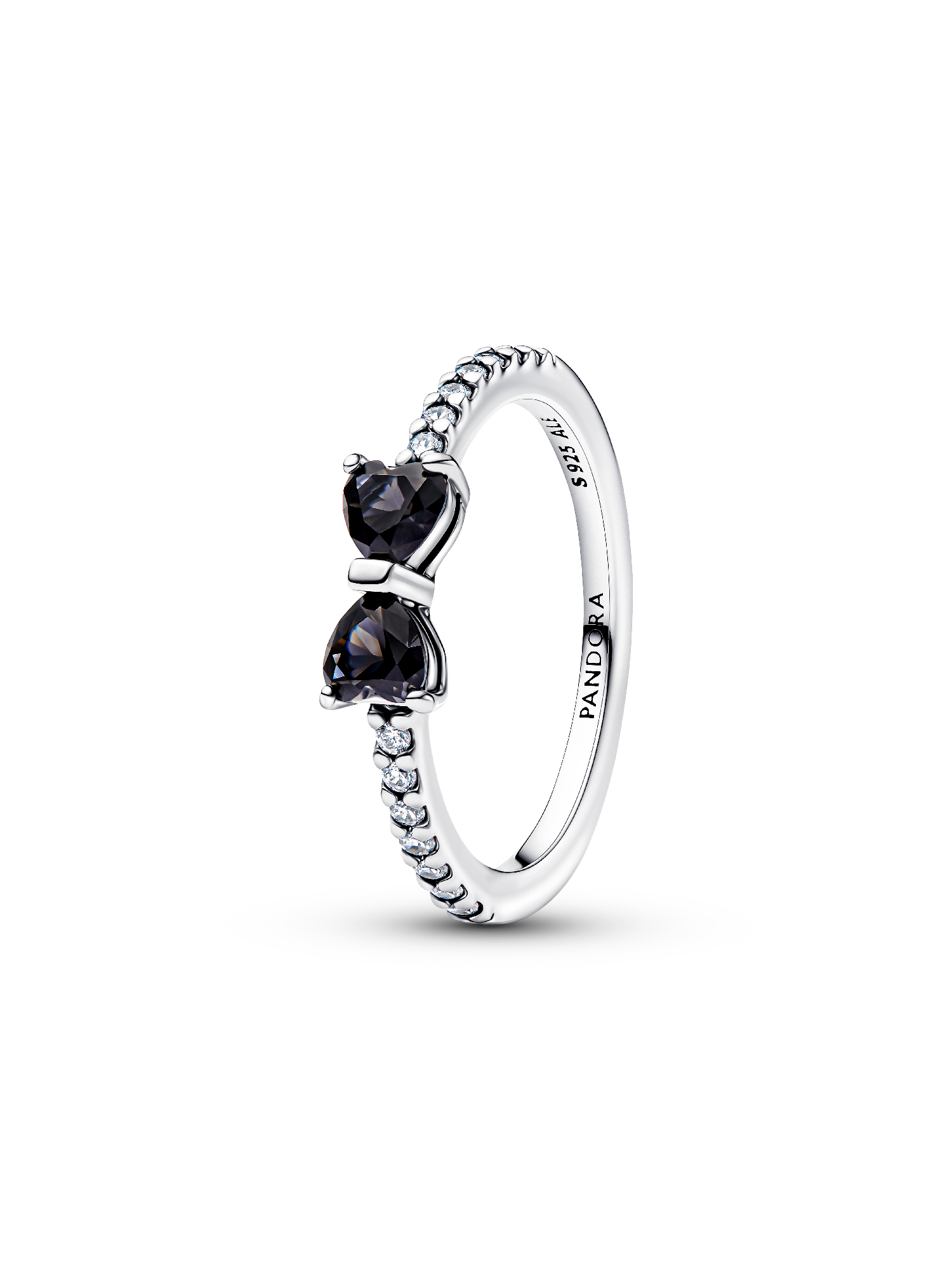 Bague Nœud Noir Scintillant