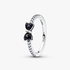 Bague Nœud Noir Scintillant Bague Nœud Noir Scintillant