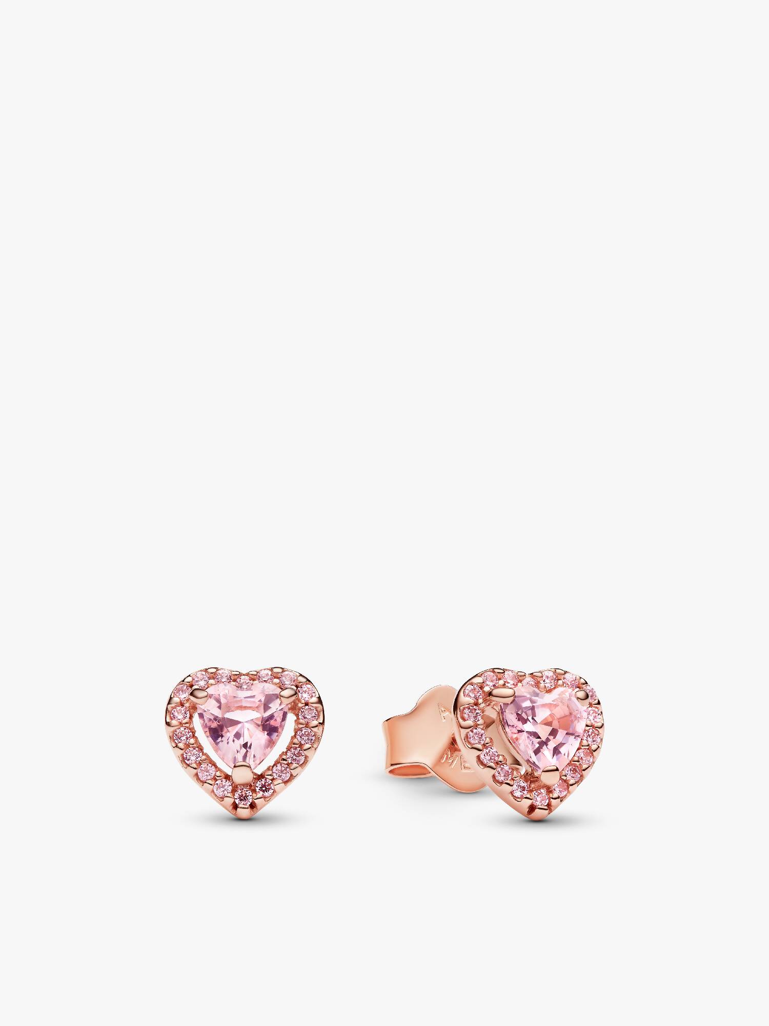 Clous d’Oreilles Cœurs Surélevés Roses