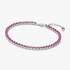 Bracelet Rivière Rose Scintillant Bracelet Rivière Rose Scintillant