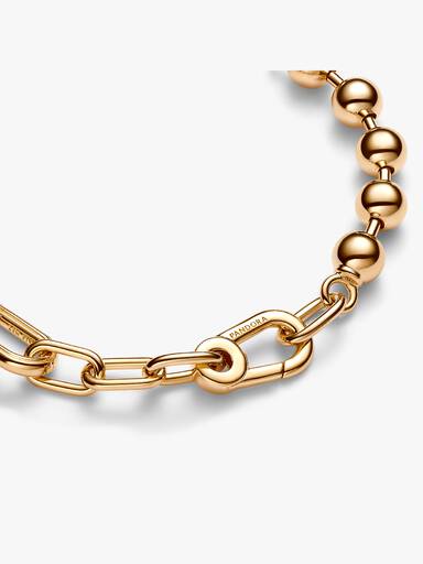 Bracelet Link & Perle Métallique