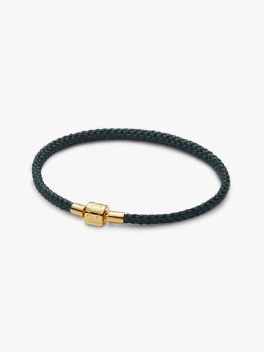 Bracelet Cordon Vert Scintillant