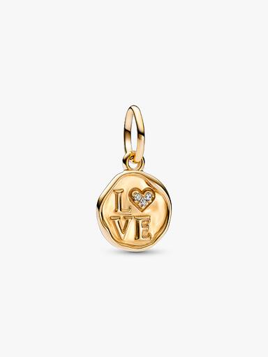 Charm Pendant Cachet d'Amour Scintillant