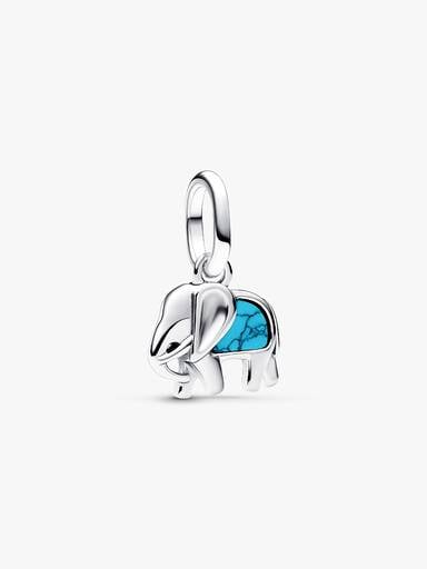 Mini Dangle Éléphant Turquoise