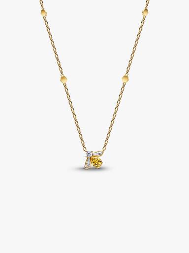 Collier avec Pendentif Abeille Doré