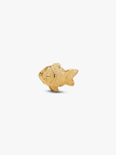 Mini Charm Poisson Texturé Doré