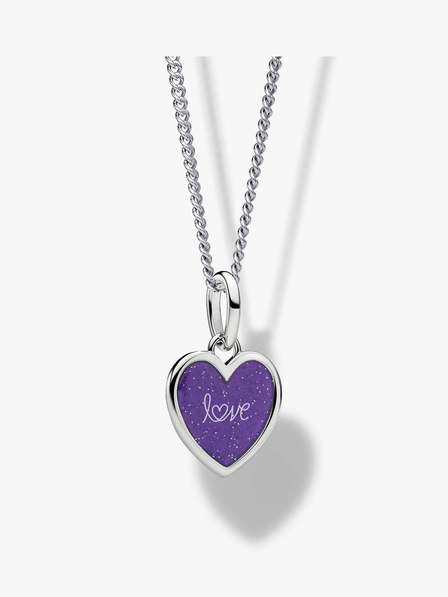 Coffret Cadeau Collier Cœur Violet Gravable
