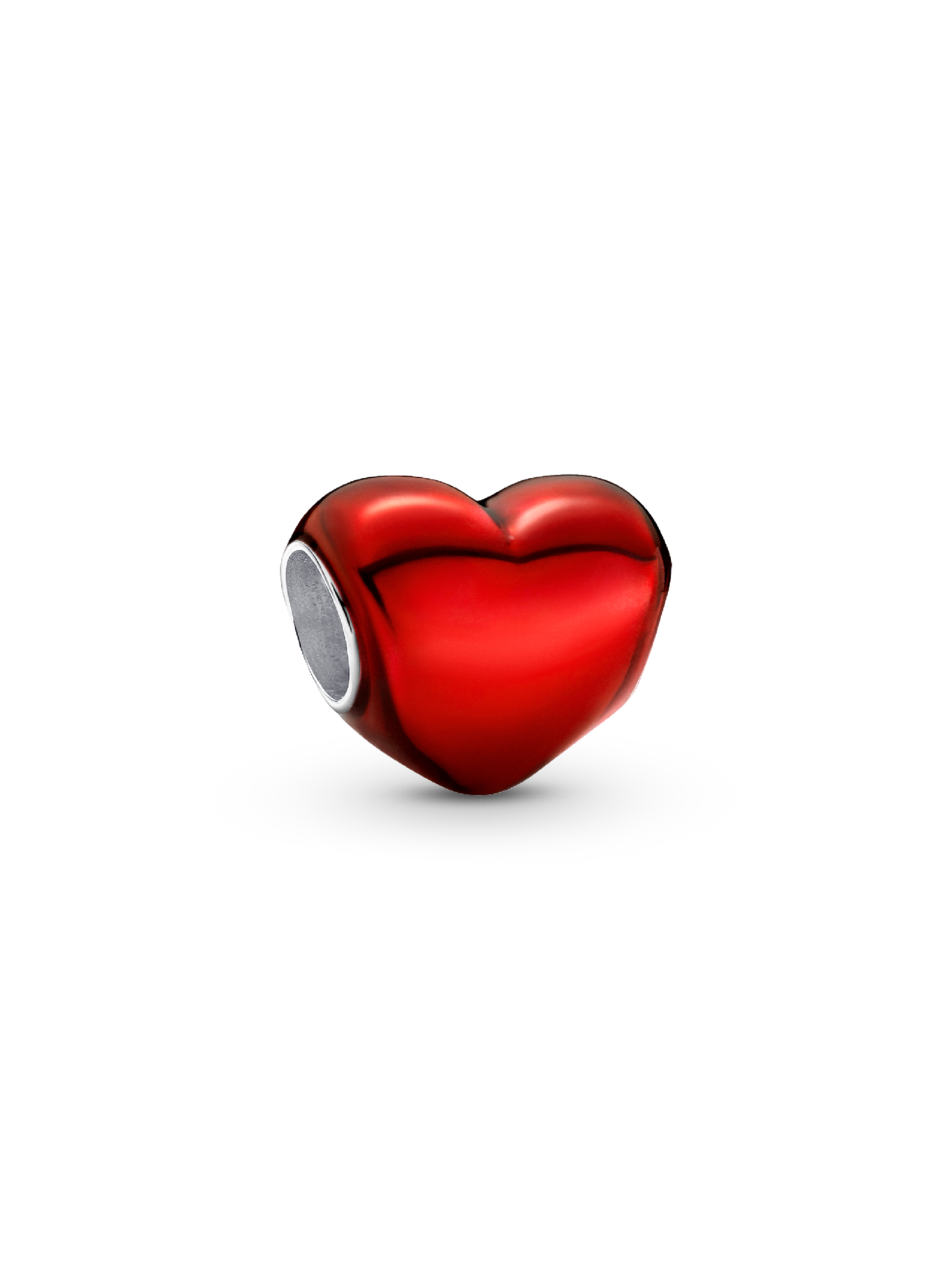 Charm Cœur Rouge Métallique