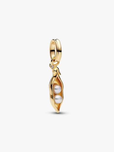 Charm Pendant Perles de Culture d'Eau Douce Traitées Baroques