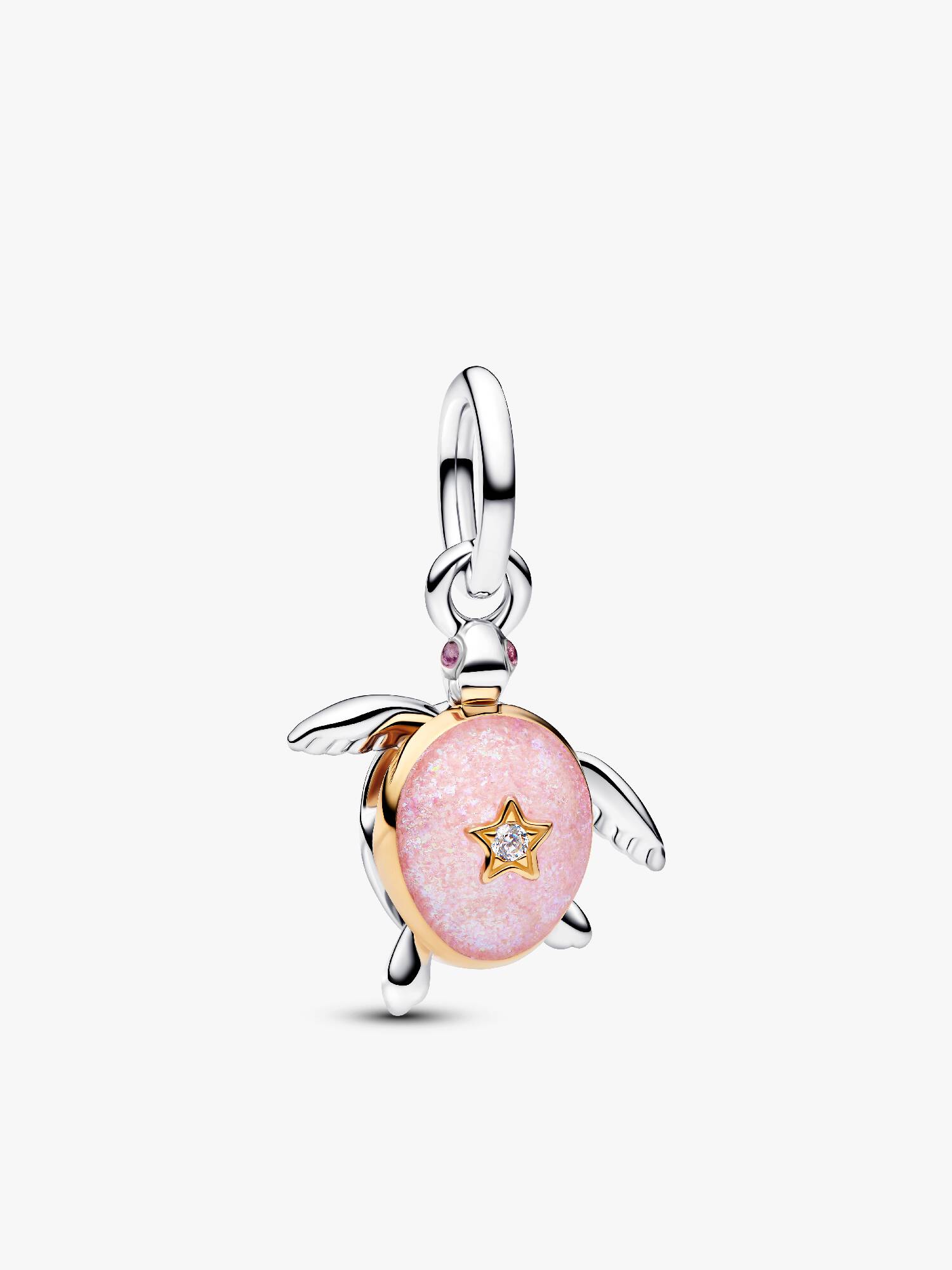 Charm Pendant 2026 Diamant de Synthèse et Tortue de Mer Rose