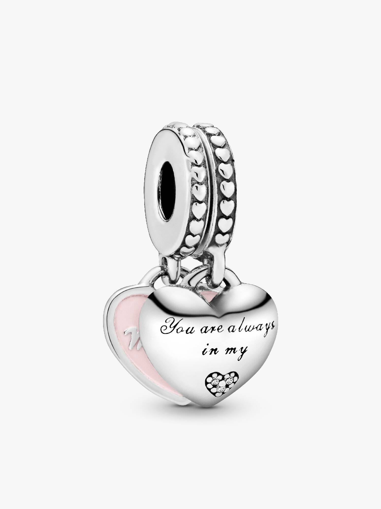 Charm pendentif avec cœurs mère et fille