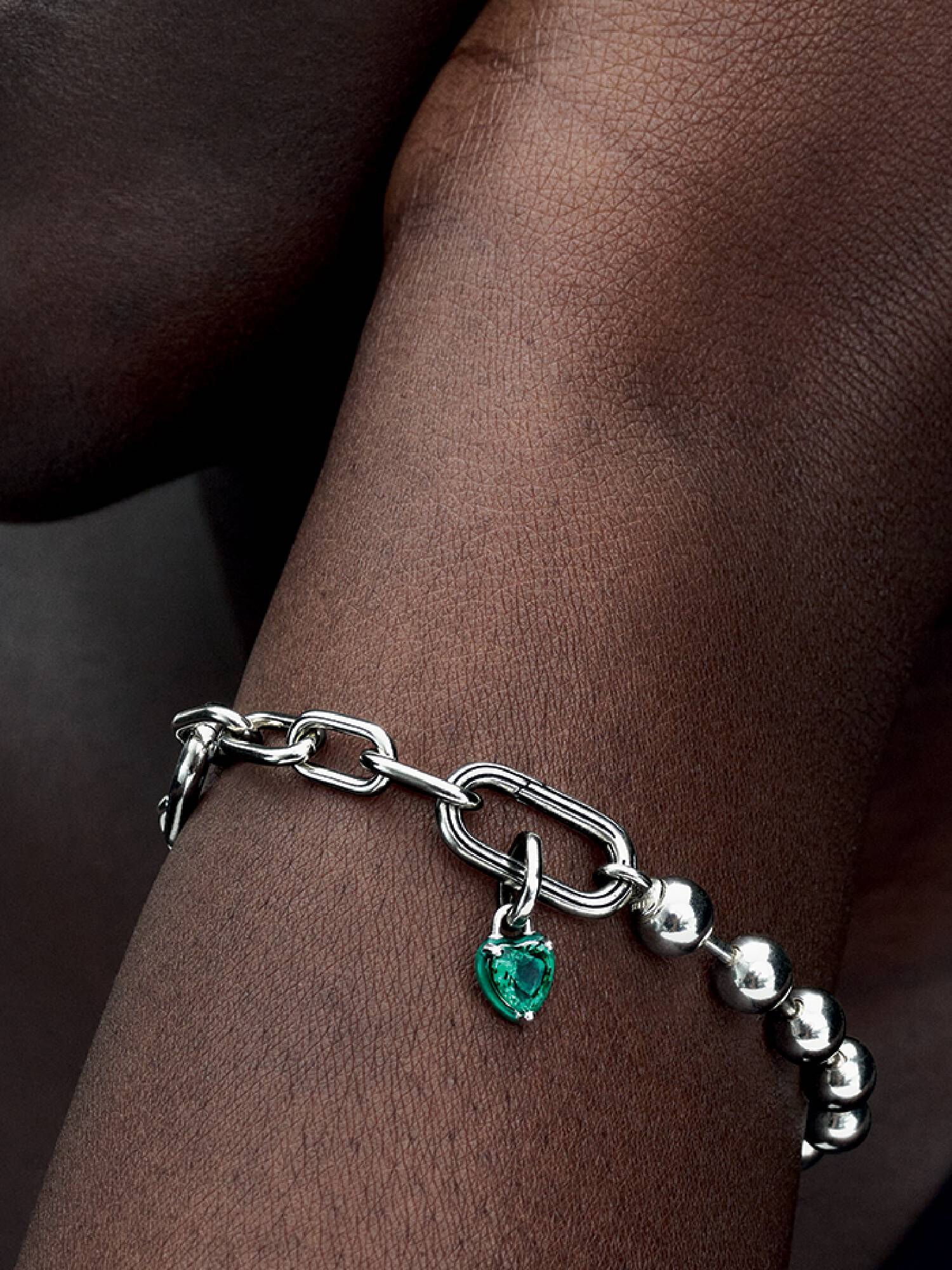 Mini Charm Pendant Cœur Chakra Vert