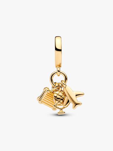 Charm Pendant Avion, Globe & Valise