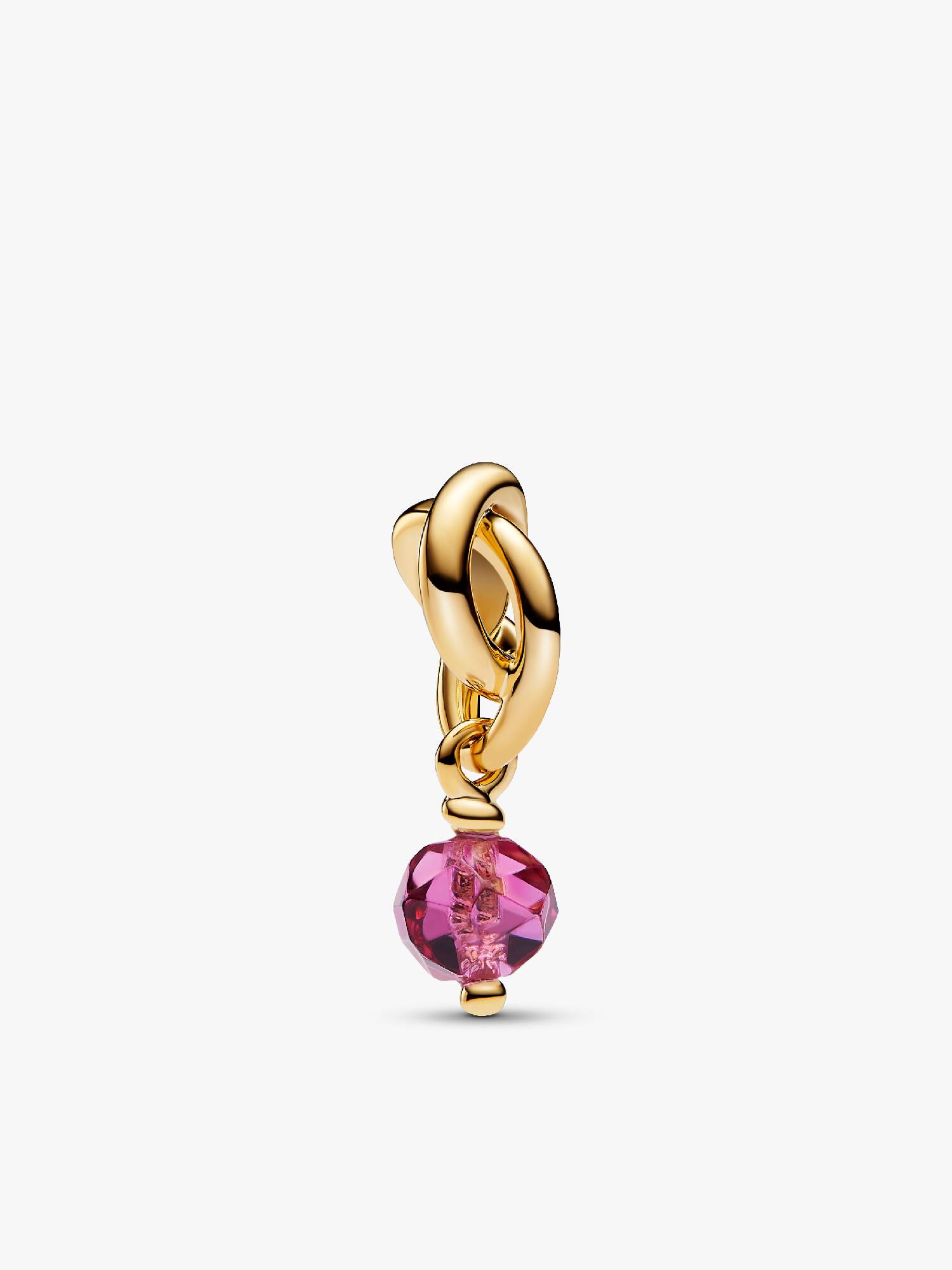 Charm Pendant Cercle de l'Éternité Rose Facetté