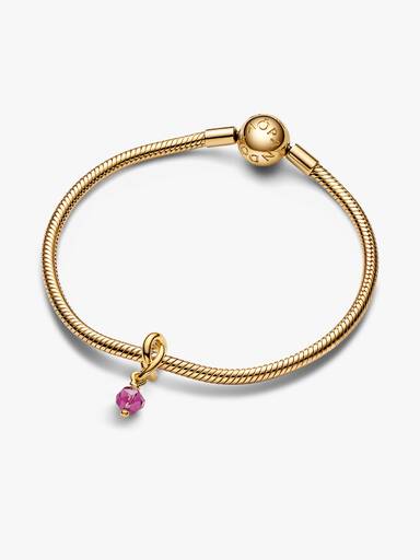 Charm Pendant Cercle de l'Éternité Rose Facetté