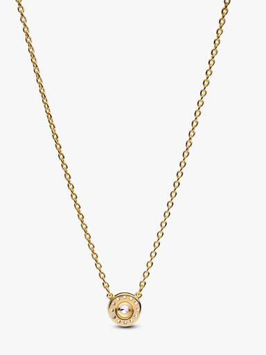 Collier à Pendentif Halo Pavé Rond