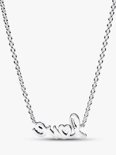 Collier Amour Manuscrit Étincelant