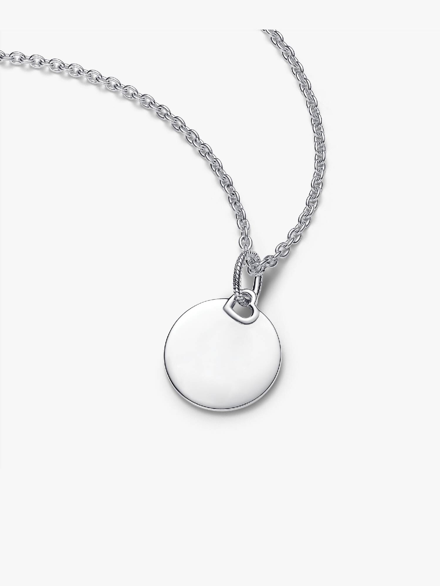 Collier Composé Plaque Ronde Gravable