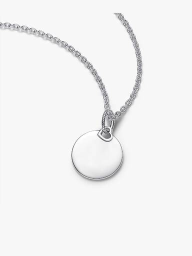 Collier Composé Plaque Ronde Gravable