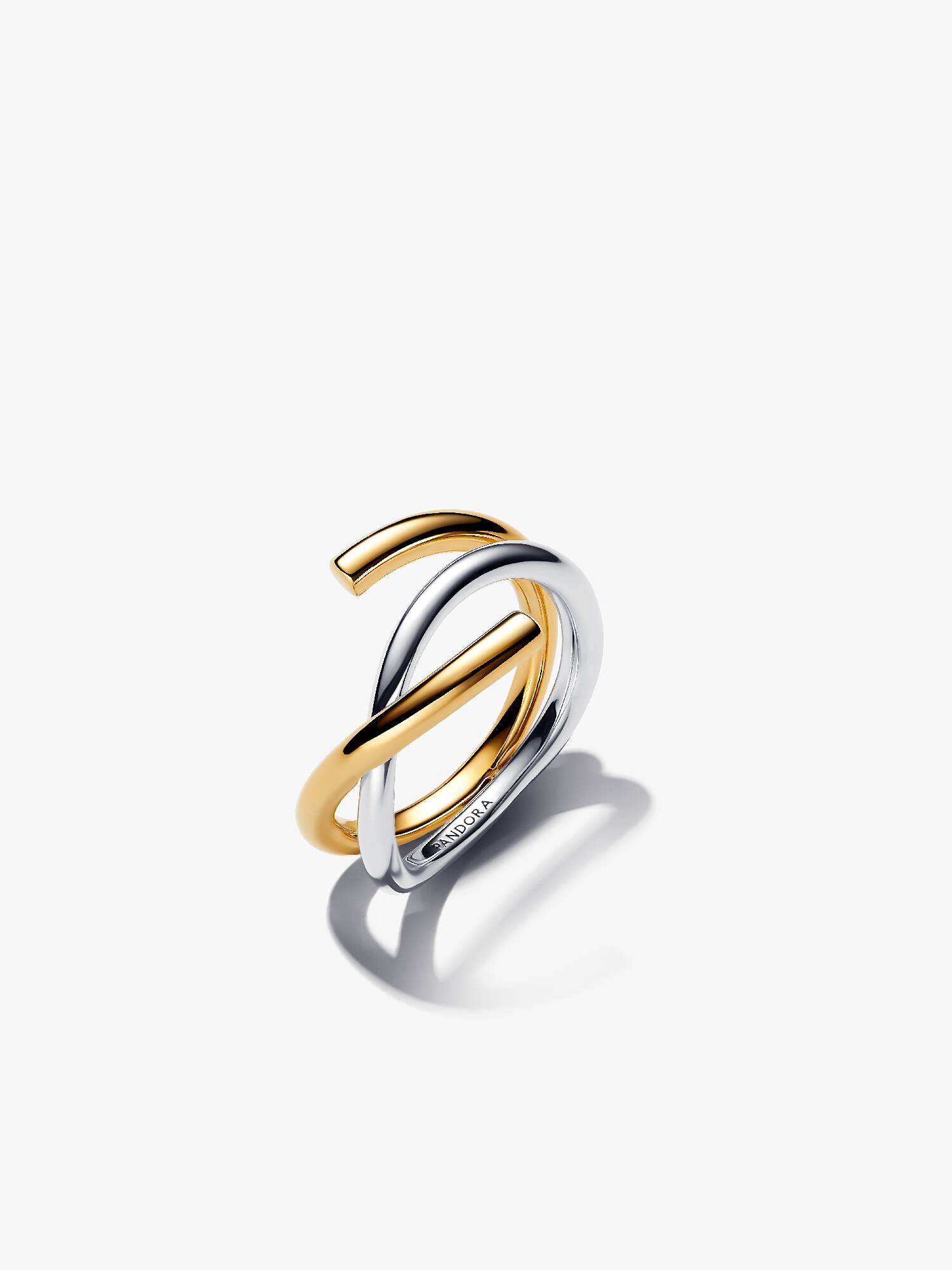 Bague Double Bicolore de Forme Organique
