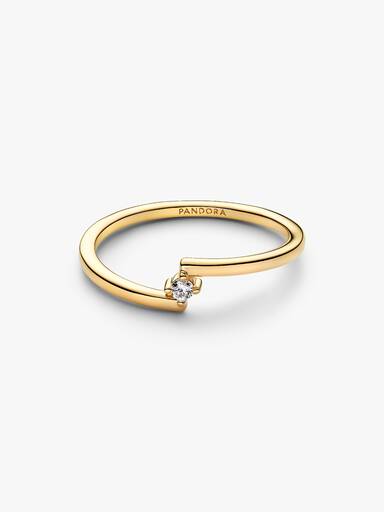 Bague Solitaire Fendue