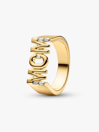 Bague Sceau Maman Dorée