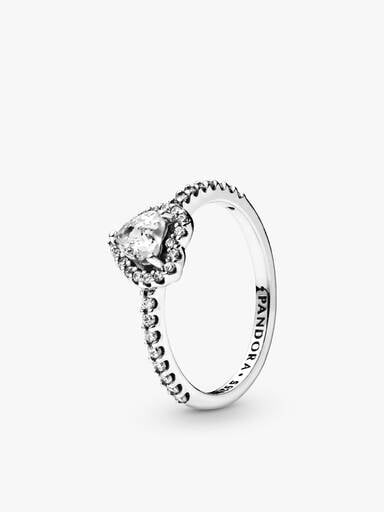 Parure Collier, Clous d'Oreilles & Bague Cœurs Surélevés