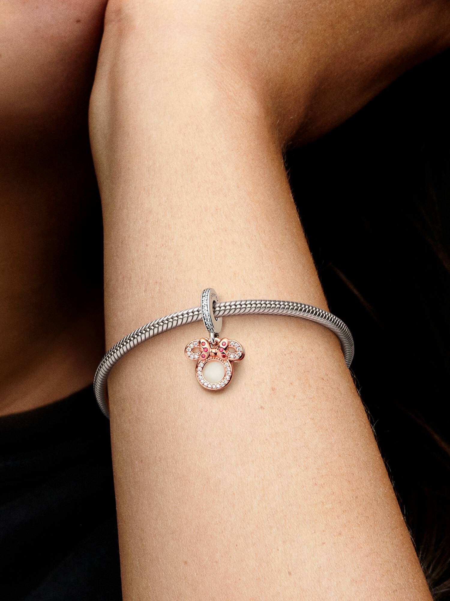 Charm Pendant Double Disney Silhouette de Minnie