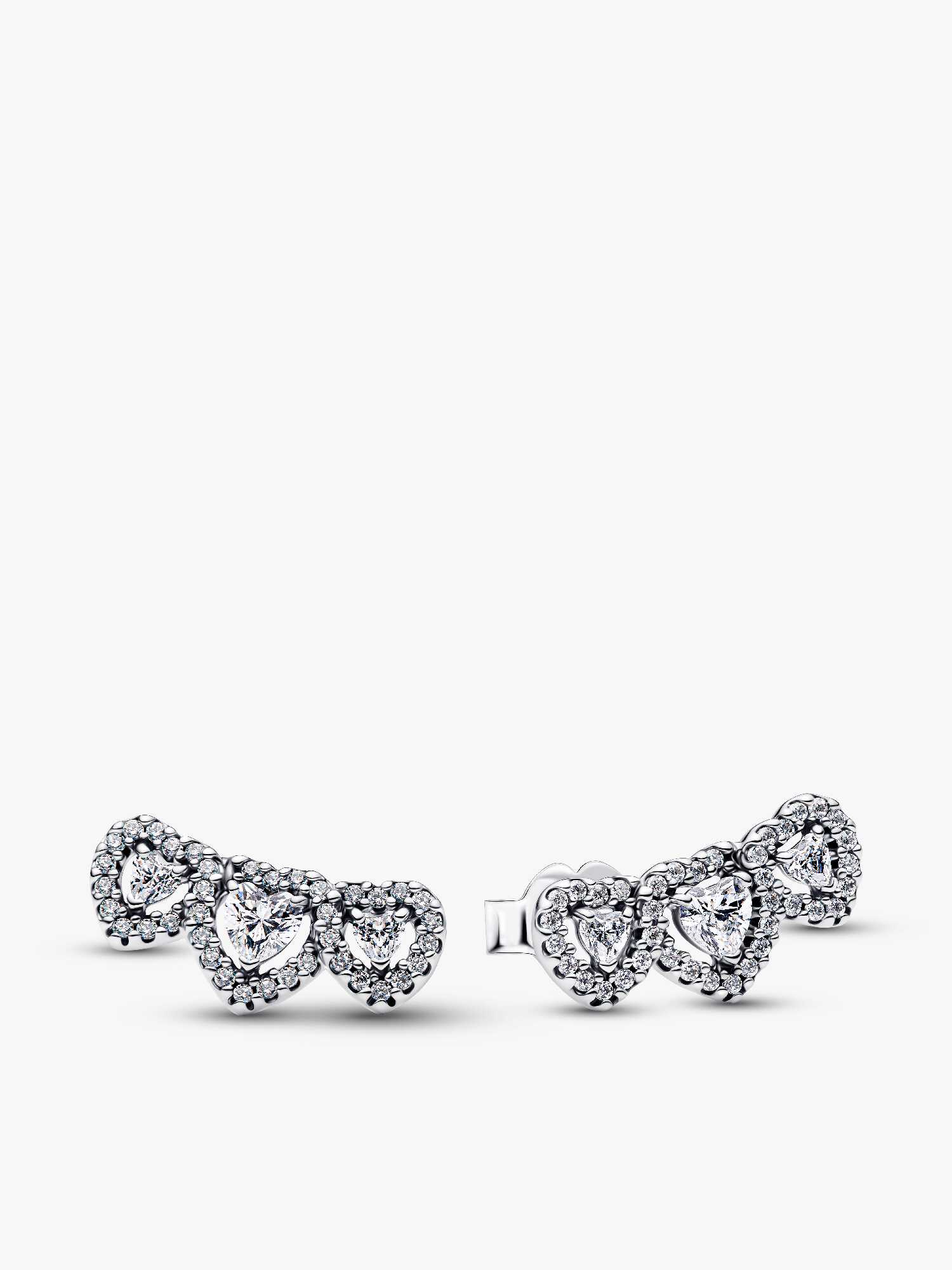 Boucles D'oreilles Puces En Argent 925 - Cristal Blanc 4mm, Neuves Avec étiquettes, Unisexe Petugons