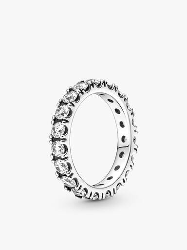 Ensemble de Bagues Halo et Éternité Scintillant