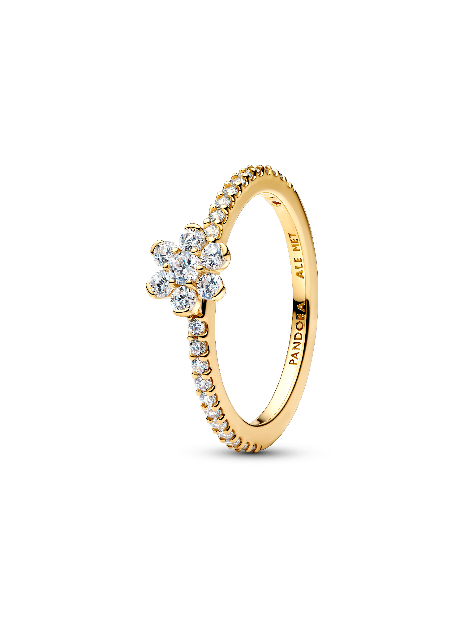 Bague Fleur Scintillante Dorée