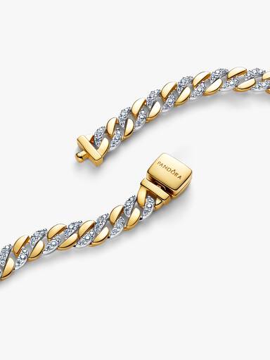 Bracelet Maille Cubaine Pavée Bimatière
