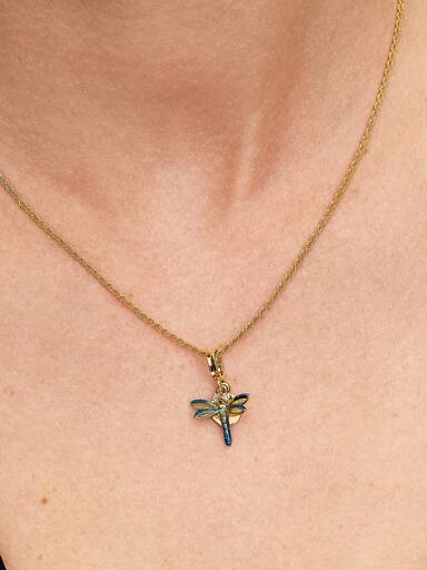 Charm Pendant Double Libellule