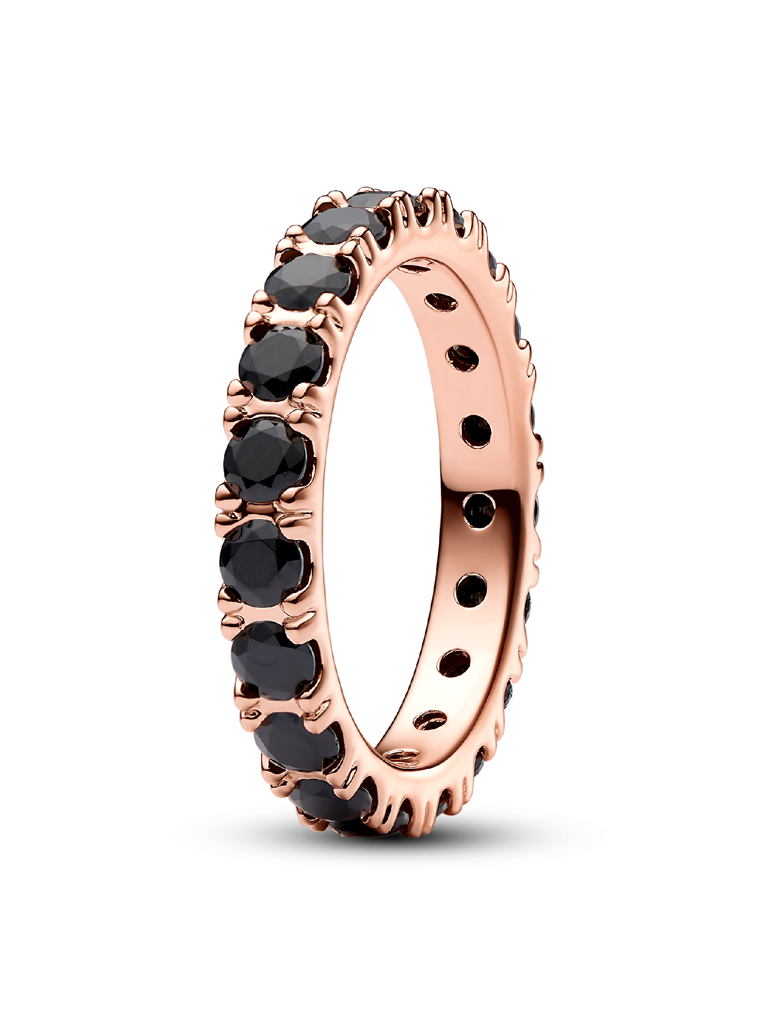 Bague Éternité Rang Scintillant Noir