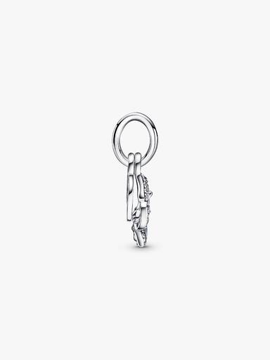 Charm Pendant Double Papillon Bleu & Citation