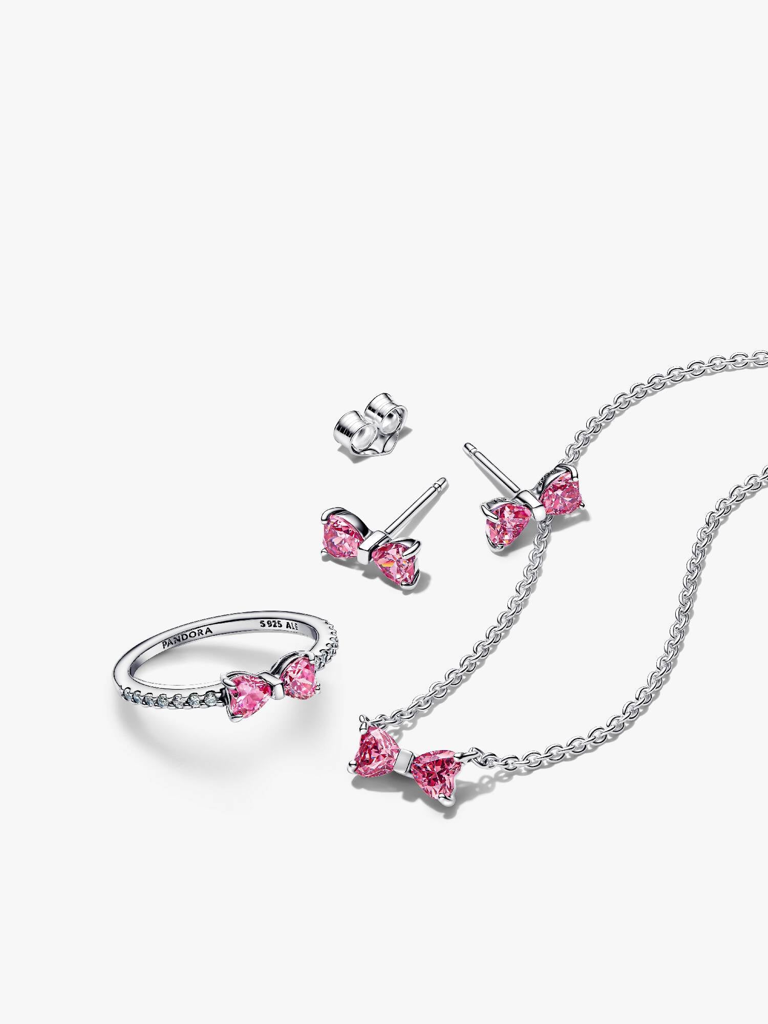 Coffret Cadeau Nœud Rose Scintillant