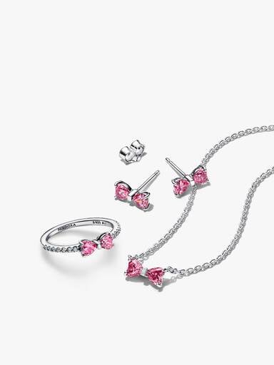 Coffret Cadeau Nœud Rose Scintillant